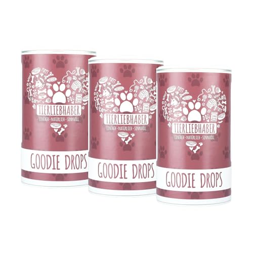 TIERLIEBHABER – Goodie Drops Hundeleckerlis – gesunde Belohnung für Hunde – getreidefrei, lecker & leicht verdaulich – perfekt für Sensible Hunde (3X 250g | ca. 3X 340 Drops) von TIERLIEBHABER