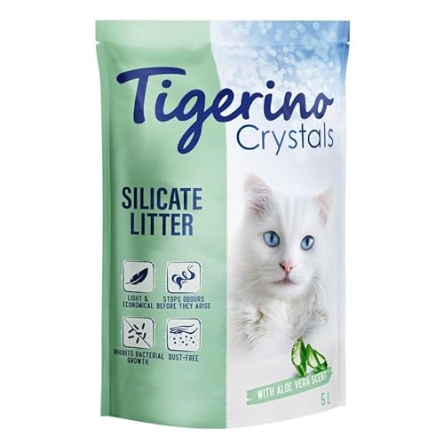 Tigerino - Crystals Katzenstreu 5L | Aloe-Vera-Duft von TIGERINO