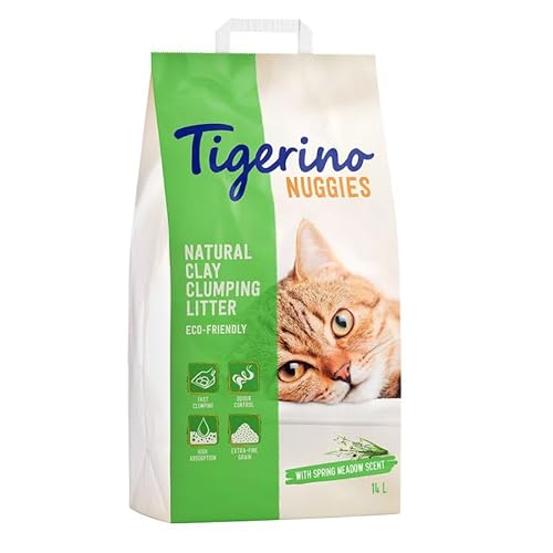 Tigerino - Nuggies 14L | Frühlingswiesenduft | Katzenstreu | aus umweltfreundlich abgebautem Bentonit | sehr saugfähig und verhindert unangenehme Gerüche | Made in Germany von TIGERINO