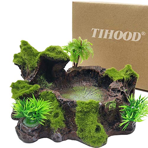 TIHOOD Reptilien-Tankdekoration aus Kunstharz, Terrarium Zubehör, Reptilien Zubehör, künstlicher Baumstamm Design für Eidechse, Gecko, Wasserfrosch, andere Reptilien von TIHOOD