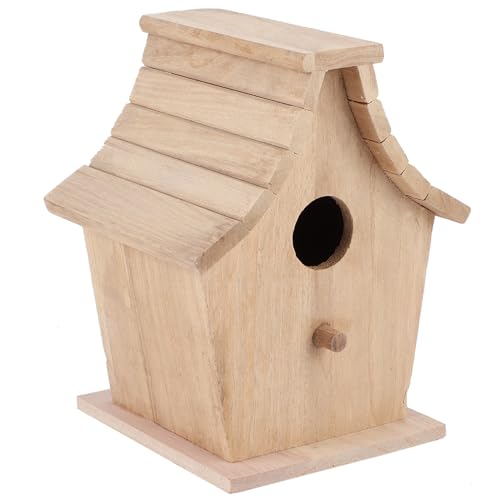 Vogelhaus aus Holz Zum Aufhängen, Vogelhaus Zum Aufhängen für Draußen Gartenterrasse, Dekorativer Nistkasten, Vogelhaus für Papageien, Wellensittiche, Kleine Vögel von TIKATARER