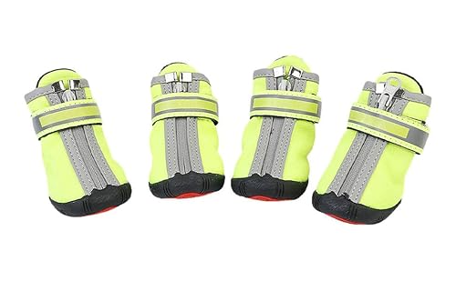 Hundesocken, Hundepfotenschutz, Winterstiefel, Anti-Rutsch-Hundepfotenschutz, verstellbare Hundestiefel, Schutz, wasserdichte Hundeschuhe mit rutschfester Sohle, Winter, wasserdichte Hundeschuhe für von TILEZE