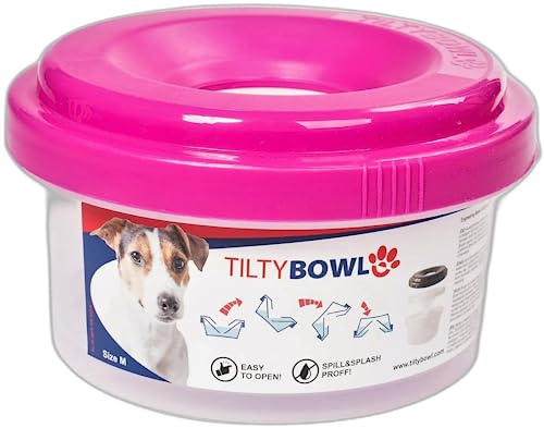 Trinknapf für Hunde Tilty Bowl Größe M (pink) von TILTYBowl