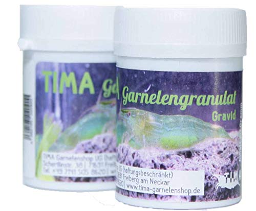 TIMA Garnelenshop® Garnelenfutter I Garnelengranulat I Futter für Garnelen I Gravid Serie I Made in Germany I Energie-Booster I Eifleckbildung I Top Mineralien und Proteine I Premium Nährstoffe I 20g von TIMA