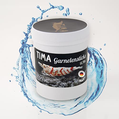 TIMA Garnelenshop® Garnelenfutter I Garnelensticks I Futter für Garnelen I Ultra Serie I Made in Germany I für Krebse und Krabben I Hochwertige Mineralien und Protein I Vitamine und Nährstoffe I 45g von TIMA