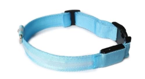 TINA&CO® Verstellbares Halsband mit LED-Licht, für Haustiere, Blau, Größe XL von TINA&CO