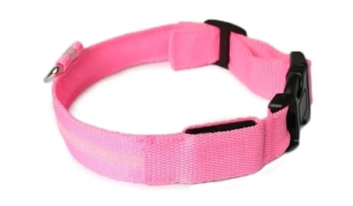 TINA&CO® Verstellbares Halsband mit LED-Licht, für Haustiere, Rosa, Größe L von TINA&CO