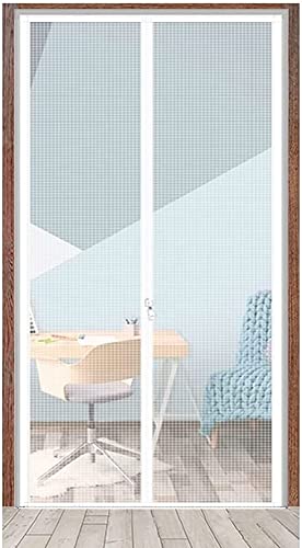 Mesh-Reißverschlusstür 90 × 210 Cm Verdickte Haustiertür Mesh-Bildschirm Schiebetür Katzentürnetz Verstärkte Schiebetüren Einfache Installation Für Türen Schlafzimmer Küche Terrasse ( Color : Weiss , von TINBOSE