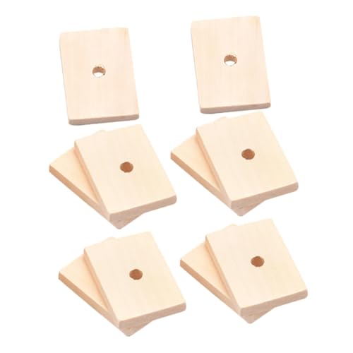 TINEASUR 10 Stück Papageiennest Dekoration Beißspielzeug Papageienspielzeug Vogelbissspielzeug Hängendes Holzblockspielzeug Papageienholzblockspielzeug Holzbissspielzeug von TINEASUR