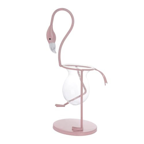 TINEASUR 1Stk Flamingo-Hydrokultur Blumendekor hydroponischer Pflanzentopf Luftpflanzen Wohnzimmer Dekoration deko für Wohnzimmer Desktop-Blumentopf hydroponischer Pflanzer Eisen Golden von TINEASUR