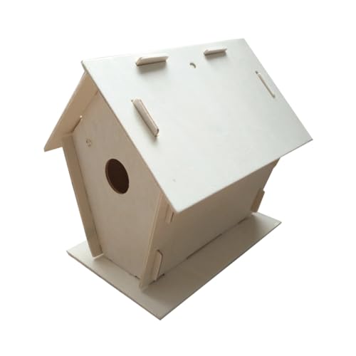 TINEASUR 3 Sätze Vogelnest aus Holz Outdoor-Dekor Garten Vogelhaus Mini-Vogelhaus Wohnkultur Garten hängende Verzierung Bird House Vogelhaus DIY Vogelhütte Bett Zubehör für Vögel im Freien von TINEASUR