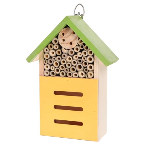 TINEASUR Garten Insektenhaus gartendeko Garden Decoration Gartenhaus für Insekten Bestäuberhaus Marienkäfer Outdoor-Dekoration Insektenhotel Lebensraum für Insekten im Freien Holz Green von TINEASUR