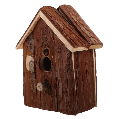 TINEASUR Hängender Vogelnistkasten Vogelhaus Holz Vogelnest Vogelnistkasten Für Den Hinterhof Dekoratives Vogelheim von TINEASUR