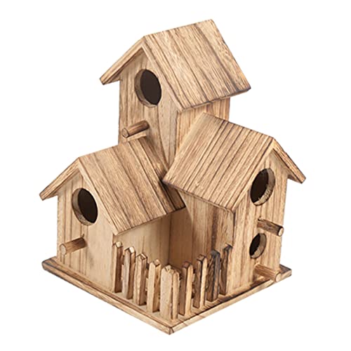 TINEASUR Vogelnest Spielzeug Holz Vogelhaus Großes Vogelnest Aus Kiefernholz Vogelbett Holzhütte Stil Vögel Zubehör von TINEASUR