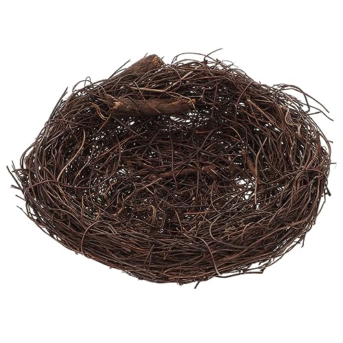 TINEASUR Künstliche Vogelnester Dekoration Rattan Gewebtes Vogelnest Ornament Gartendekoration Naturgetreu 3 Stück Simulierter Vogel Perfekt Für Garten Und Zuhause von TINEASUR