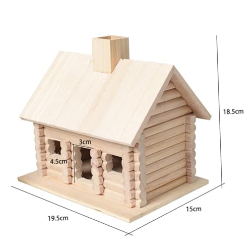 TINEASUR Vogelhütte Bett vogelhaus Bird House Vogel hängende Kiefer Vogelnest dekorative Vogelhäuser Vogelrastplatz Vogelnisthaus Zubehör für Vögel im Freien Vogelnest aus Holz Bambus von TINEASUR