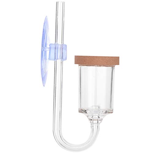 TITA-DONG CO2-Diffusor für Aquarien mit U-förmigem Verbindungsrohr für Bepflanzte Aquarien, Aquarium, Transparenter Kohlendioxid-Regler mit Saugnapf, Co2-Diffusor-Set (L) von TITA-DONG