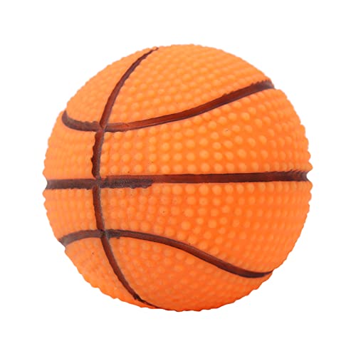 TITA-DONG Kicherball für Hunde, Interaktiver Kau-Wackel-Kicher-Hundespielzeugball für Hunde mit Lustigen Geräuschen, Interaktiver Hundespielzeugball, Quietschender Hundespielzeugball Zur(Basketball) von TITA-DONG
