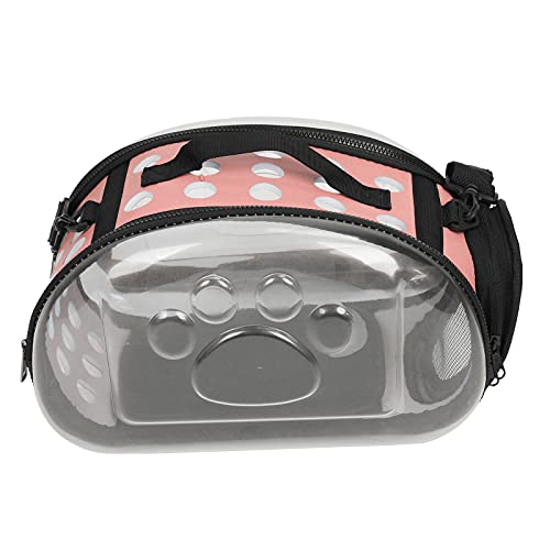 Zusammenklappbare Haustier-Tragetasche, Raumkapsel, Transparente Tragbare Taschen, Faltbare Handtasche, Weiche Seiten, Haustier-Tragetasche für Kätzchen, Kleine Hunde, Reisen, Wandern,(S-Rosa) von TITA-DONG