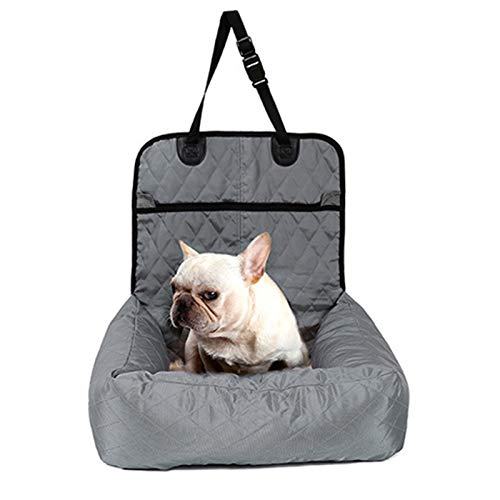 Hundesitzabdeckung Hund Autositz Bett Reise Hund Autositze for kleine mittelgroße Hunde Vordere/Rückseite Sitz innen/Auto Gebrauch Haustier Auto Träger Bettabdeckung Abnehmbar (Color : Grey, Siz von TIYGHI