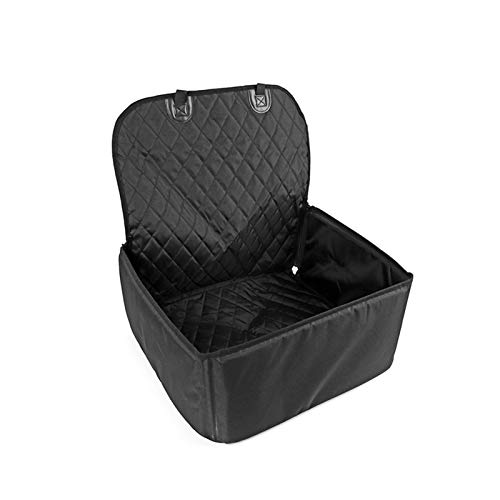 Hundesitzabdeckung wasserdichte Haustier Auto Träger Hund Sitzbezug Matte Outdoor Tragen Taschen Multifunktions Auto Reisezubehör Hundetasche (Color : Black, Size : 58x45x45cm) von TIYGHI