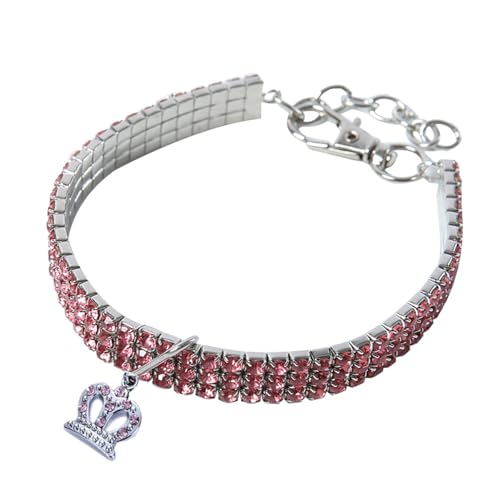 Herz-Anhänger Diamant verkrustete Hundehalsband Katze Haustier Halsband einstellbar Haustier Halsband Schmuck große Diamant Hundehalsband 11.4-13.4 Zoll von TJCGCKK