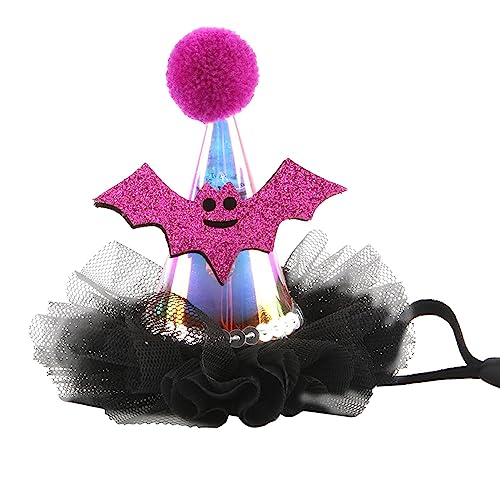 TLM Toys Halloween-Haustierkostü | Haustier-Kostü -Bandana-Mütze,Weiches Haustier-Bandana mit Fledermaus-Kürbis-Muster, Halloween-Party-Kostümzubehör für mittelgroße kleine Haustiere und Katzen von TLM Toys