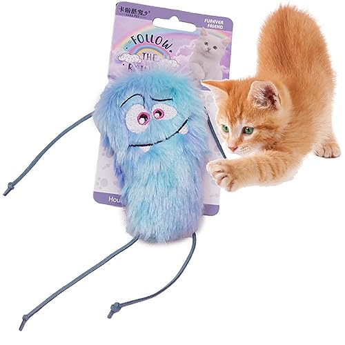 TLM Toys Katzen-Plüsch-Kauspielzeug - Niedliches Cartoon-Katze-Plüschtier | Katzenminze-Spielzeug für Katzen, Kätzchenzubehör zur Interaktion und gegen Langeweile von TLM Toys