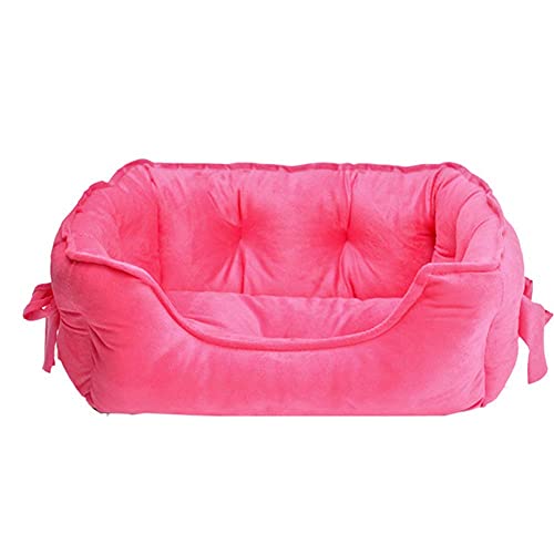 Hundebettmatte, rosa Hundebett, Prinzessinnen-Welpenbett for kleine Hunde, weiches Katzensofa, atmungsaktive Kätzchenbetten for drinnen, Kätzchen, rutschfest, rosa Katzenbett, waschbar, Mädchen-Hundeb von TLTLT