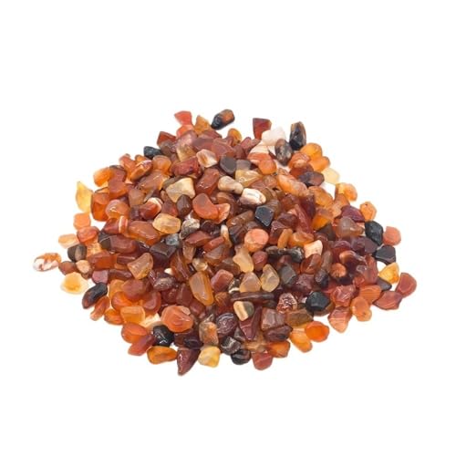 50g 100g natürlicher Aquarien-Dekorationsstein, Aquarium-Hintergrund, bunter Kristallfelsen, geeignet als Aquarium-Ornament, Unterwasser-Landschaftsdekor(Red Agate,50g) von TMAOZW