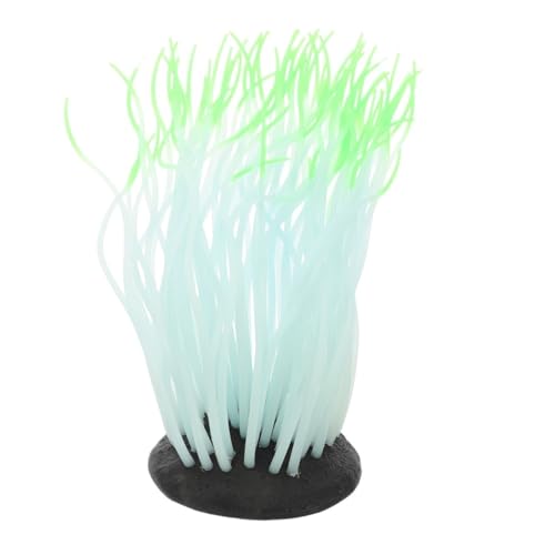 Glow Künstliche Anemone Fisch Tank Versorgung Ozean Silica Gel Aquarien Geeignet for Fisch Tank Landschaft Dekoration(Green) von TMAOZW