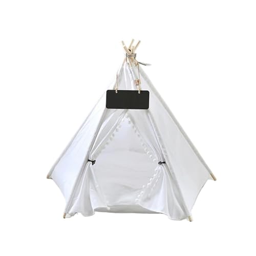 Haustierzelt, Hundebett, tragbar, abnehmbar, waschbar, Tipi, geeignet for Haustiere, die sich im Freien ausruhen und entspannen(White,S-4 corner tent) von TMAOZW