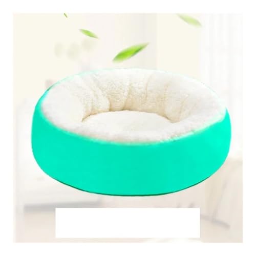 TMAOZW Katzenbetten, Bequemes Plüsch-Haustiernest, Katzennest, Bequemes Winterbett, Geeignet for Den Innenbereich, Katzen, Waschbar, Kleiner Hund(Green,Diameter 40 cm) von TMAOZW