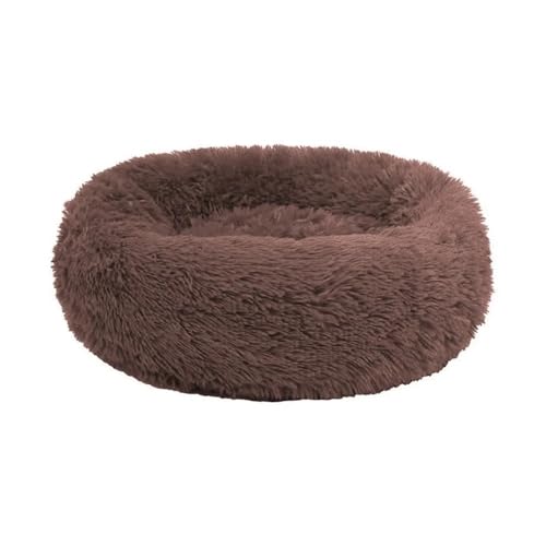 Katzenhütte, Hundehütte, Plüsch, runde, warme Wintermatte, Haustierbedarf, geeignet for Haustiere, die sich im Freien ausruhen und entspannen(Brown,50cm) von TMAOZW