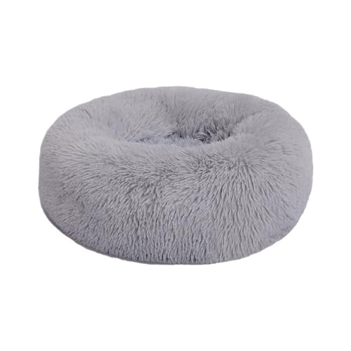 TMAOZW Katzenhütte, Hundehütte, Plüsch, runde, warme Wintermatte, Haustierbedarf, geeignet for Haustiere, die Sich im Freien ausruhen und entspannen(Light Gray,40cm) von TMAOZW