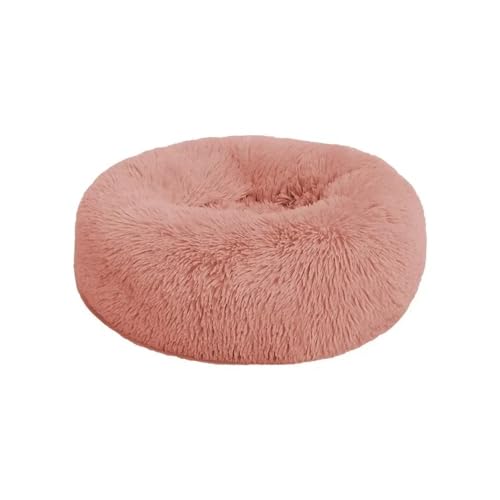 Katzenhütte Hundehütte Winter Warme Matte Haustierhütte Hundeunterlage Heimtierbedarf Geeignet for Betten Indoor-Katzen Kleines Hundebett Waschbar(Pink,50cm) von TMAOZW