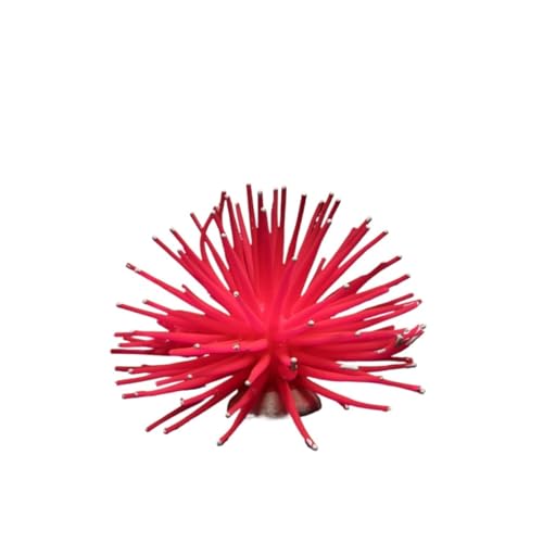 Leuchtende Simulation Seeigel Silikon Farbe Korallen Pflanze Aquarium Fisch Tank Geeignet for Landschaftsbau Dekoration Hause Ornamente(Pink Sea urchin) von TMAOZW