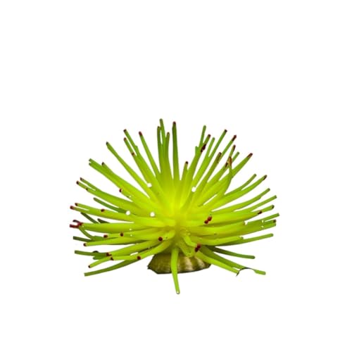 Leuchtende Simulation Seeigel Silikon Farbe Korallen Pflanze Aquarium Fisch Tank Geeignet for Landschaftsbau Dekoration Hause Ornamente(Yellow Sea urchin) von TMAOZW