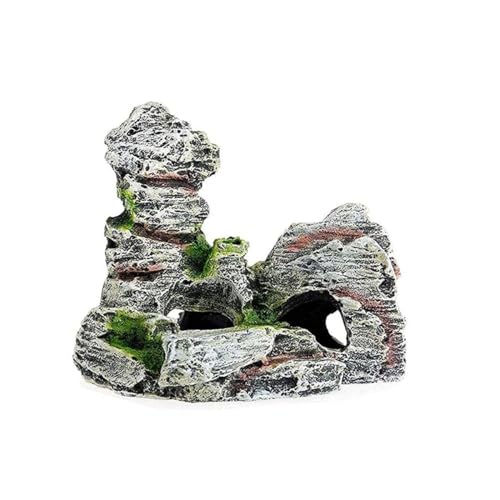 Mini-Dekorationshöhle for Fische im grünen Gras, dekoratives Kunstharz, geeignet for die Landschaftsgestaltung von Aquarien(A) von TMAOZW