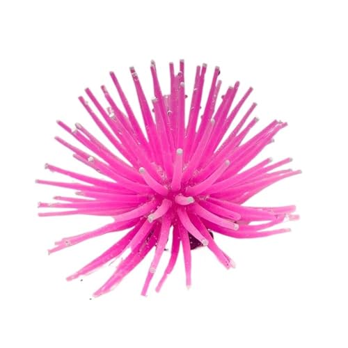 Simulierter Seeigel, Silikon, for Aquarien, künstliche, Bunte Korallen, geeignet for Aquarien-Ornamente, Unterwasser-Landschaftsdekor(Pink,About 10cm) von TMAOZW