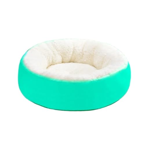 TMAOZW Bequemes, warmes Katzenbett aus Plüsch for Haustiere, geeignet for Katzen oder kleine Hunde(Green,50cm) von TMAOZW