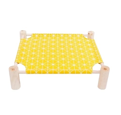 TMAOZW Katzenbett for Haustiere, abnehmbar, waschbar, aus Segeltuch, Katzen-/Kätzchen-Hängematte, Haus, geeignet for kleine Hunde, Katzenbett for draußen, Katzenbett fürs Auto(01 Yellow Grid) von TMAOZW