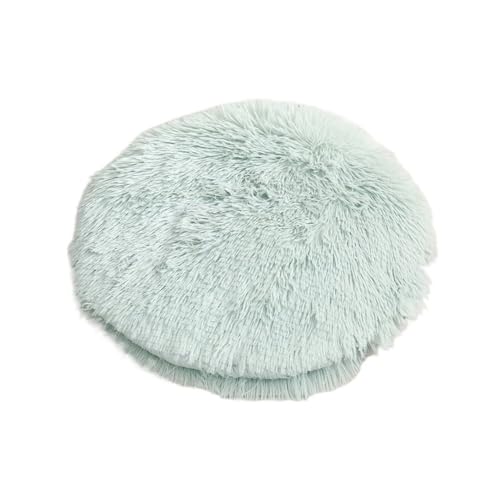 TMAOZW Weiche, runde Katzenbettmatte aus Plüsch for kleine Hunde und Katzen, gemütliches Fleece-Schlafkissen for Haustiere, geeignet for Hauskatzen, waschbar, for kleine Hunde(Green,S Diameter 37 cm) von TMAOZW