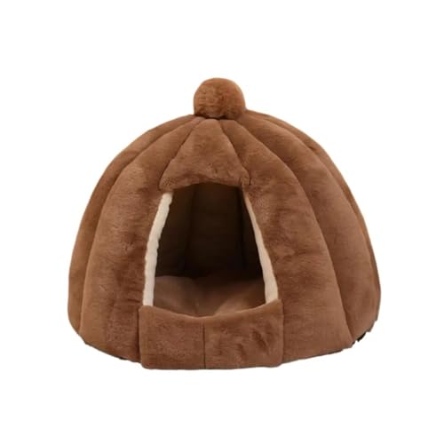 TMAOZW Winter Warme Haustier Hund Haus Katze Bett Matte Abnehmbare Geeignet for Katzen Oder Kleine Hunde(Brown,48cmX40cm) von TMAOZW