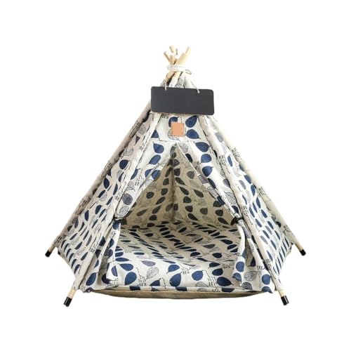 Tipi-Zelt for Haustiere, Katzen und Hunde, tragbar, abnehmbar und waschbar, Hundehütte, geeignet for Ausruhen und Entspannen im Freien(Blue,S-4-corner tent) von TMAOZW