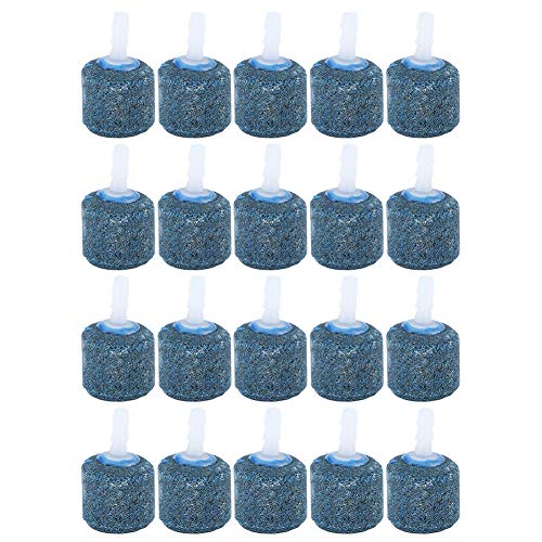 TMISHION Luftblasenstein, 20 Stück, für Aquarien, Runde Scheibe, Geräuschlose Blasensteine, Zubehör, Blauer Sandstein, Aquarium, Sauerstoffpumpe, Belüftungsluftstein von TMISHION