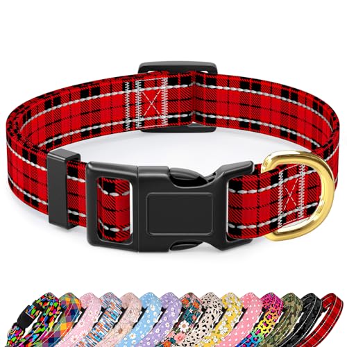 TMOODEL Reflektierendes Hundehalsband für extra kleine Hunde, niedliches Boho-Design, verstellbar, strapazierfähiges Nylon, Welpenhalsband für Jungen und Mädchen, weiches Haustierzubehör mit von TMOODEL