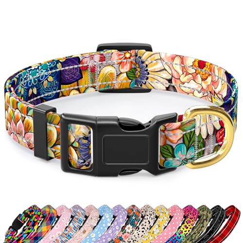 TMOODEL Reflektierendes Hundehalsband, niedliches Boho-Hundehalsband für kleine Hunde, weiches Nylon, Welpenhalsband für Jungen und Mädchen, Hündinnen, verstellbar, strapazierfähig, mit von TMOODEL