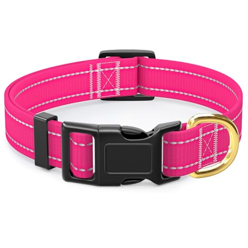 TMOODEL Reflektierendes Hundehalsband, verstellbares Hundehalsband für extra kleine Hunde, niedliches Welpenhalsband für Jungen und Mädchen, weiches Nylon, Haustierhalsbänder mit von TMOODEL