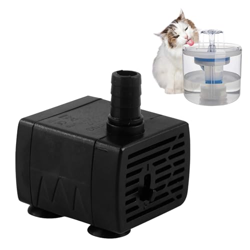 Mini Wasserpumpe,Katzenbrunnen Pumpe Wasserpumpe,Trinkbrunnen Pumpe für Katzen Hunde,Haustierwasserbrunnen Ersatzpumpe,USB-Aufladung,Ultraleise kleine Wasserpumpe für Haustierbrunnen,3W,Schwarz von TMRBBesty